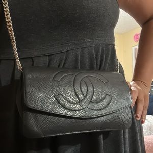 Chanel caviar long wallet
